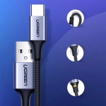 Кабел Ugreen US288 60126 USB-A към USB-C – 1 м - сив