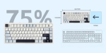 Aula геймърска механична клавиатура Wireless Gaming Mechanical Keyboard F75 Thunder Black - Reaper Switch [Linear] (English US)