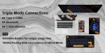 Aula геймърска механична клавиатура Wireless Gaming Mechanical Keyboard F75 Thunder Black - Reaper Switch [Linear] (English US)