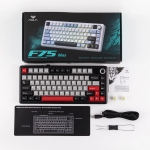 Aula геймърска механична клавиатура Wireless Gaming Mechanical Keyboard F75 MAX - Reaper Switch [Linear] (English US), Black, Red