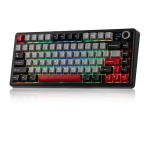 Aula геймърска механична клавиатура Wireless Gaming Mechanical Keyboard F75 MAX - Reaper Switch [Linear] (English US), Black, Red