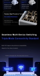 Aula геймърска механична клавиатура Wireless Gaming Mechanical Keyboard NOVA 75 - Star Vector Switch [Linear] (English US), White