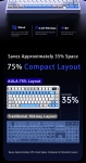Aula геймърска механична клавиатура Wireless Gaming Mechanical Keyboard NOVA 75 - Star Vector Switch [Linear] (English US), White