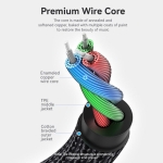 Vention Аудио Кабел 3.5mm Audio Cable M/M Cotton Braided 1.0m - BAWBF