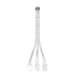 1stPlayer удължителен кабел Custom Sleeved Modding Cable White - 3 x PCIe 8-pin to 12VHPWR - FM3-B-WH