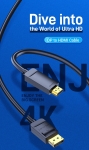 Vention кабел Cable DisplayPort to HDMI 3.0m - 4K, Gold Plated - HFOBI