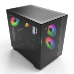 Montech кутия KING 65 Pro, Dual Chamber Mid-tower Case, 3 ARGB Fans, Black