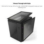 Montech кутия KING 65 Pro, Dual Chamber Mid-tower Case, 3 ARGB Fans, Black