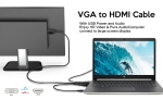 VCom кабел VGA M / HDMI M - CG493A-1.8m