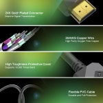 VCom Кабел HDMI v2.1 M / M 2.0m  - 8K Dolby Vision HDR, Black/Grey - CG805-2.0m