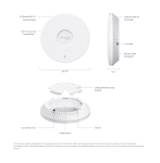 Точка за достъп Wi-Fi 7 за монтаж на таван TP-Link Omada EAP727 BE5000