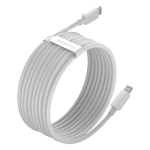 Кабел Baseus TZCATLZJ-02 USB-C към Lightning за бързо зареждане 2 броя, PD 20W, 1.5м - бял