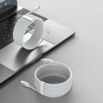 Кабел Baseus TZCATLZJ-02 USB-C към Lightning за бързо зареждане 2 броя, PD 20W, 1.5м - бял