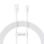 Кабел Baseus Superior USB към USB-C 100W 2м P10320102214-03 - бял