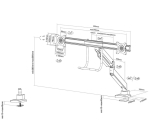 Стойка Neomounts Monitor arm 10-32" - gas spring - Topfix - 180°-stop