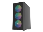 Кутия за компютър Fury PC Case Shobo SH8 ARGB Midi Tower, Window, Black