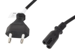 Кабел Lanberg CEE 7/16->IEC 320 C7 EURO (RADIO) Power Cord 3m VDE, Black