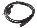 Кабел Lanberg CEE 7/16->IEC 320 C7 EURO (RADIO) Power Cord 3m VDE, Black