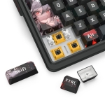 Bluetooth и безжична механична геймърска клавиатура Redragon Artemis Pro Anime AK K719AK-RGB-PRO с червено RGB осветление - черна