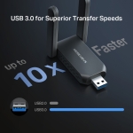 Безжичен USB адаптер с висок коефициент на усилване Mercusys MA37BEH BE6500 Wi-Fi 7
