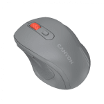 Canyon 6 buttons wireless 2.4Ghz mouse, MX8650A Sensor, DPI up to 1600,Injection case, 3 M life times left and right switches, 2xAAA battery, ABS material. Size: 105x71x40mm, Weight: 59g, Dark grey