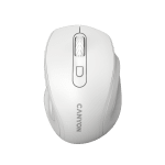 Canyon 6 buttons wireless 2.4Ghz mouse, MX8650A Sensor, DPI up to 1600,Injection case, 3 M life times left and right switches, 2xAAA battery, ABS material, Size: 105x71x40mm, Weight: 59g, white