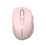 Canyon 6 buttons wireless 2.4Ghz mouse, MX8650A Sensor, DPI up to 1600,Injection case, 3 M life times left and right switches, 2xAAA battery, ABS material. Size: 105x71x40mm, Weight: 59g, Pink