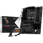 MSI PRO B850-S WIFI6E, ATX, Socket AM5, 4x DDR5 Dual Channel  up to 8200(OC)MHz, 2x PCIe x16 slot, 2x M.2 slot, 4x USB 5Gbps, 3x USB 10Gbps, 1x USB 10Gbps Type-C, HDMI, DP, 7.1 HD Audio, 2.5G LAN, WiFI 6E, BT, 3Y