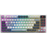 MSI FORGE GK600 TKL WIRELESS SKY - Hot-Swappable Mechanical Switches, PBT Keycaps, Sound-Dampening Foam and Gaskets, Integrated Display, RGB LED, 2.4GHz, BT, USB-C