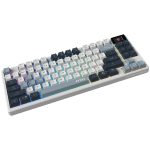 MSI FORGE GK600 TKL WIRELESS SKY - Hot-Swappable Mechanical Switches, PBT Keycaps, Sound-Dampening Foam and Gaskets, Integrated Display, RGB LED, 2.4GHz, BT, USB-C
