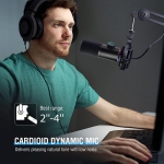 Микрофон със стойка FIFINE T658 Dynamic RGB - Black