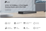 8-портов 10/100Mbps + 3-портов гигабитов настолен комутатор с 8-портов PoE+ TP-Link TL-SL1311P