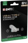 64G EMTEC D280 TYPE-C + TYPE-A