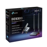 3-лентов Bluetooth 5.4 Wi-Fi 7 PCIe адаптер TP-Link Archer TBE550E BE9300