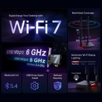 3-лентов Bluetooth 5.4 Wi-Fi 7 PCIe адаптер TP-Link Archer TBE550E BE9300