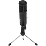 LORGAR Soner 313, Gaming Microphones, Black, USB condenser microphone with Volume Knob & Echo Kob, including 1x Microphone, 1 x 2.5M USB Cable, 1 x Tripod Stand, 1 x User Manual, body size: Φ47.4*158.2*48.1mm, weight: 243.0g
