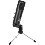 LORGAR Soner 313, Gaming Microphones, Black, USB condenser microphone with Volume Knob & Echo Kob, including 1x Microphone, 1 x 2.5M USB Cable, 1 x Tripod Stand, 1 x User Manual, body size: Φ47.4*158.2*48.1mm, weight: 243.0g