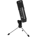 LORGAR Soner 313, Gaming Microphones, Black, USB condenser microphone with Volume Knob & Echo Kob, including 1x Microphone, 1 x 2.5M USB Cable, 1 x Tripod Stand, 1 x User Manual, body size: Φ47.4*158.2*48.1mm, weight: 243.0g