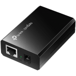 TP-Link POE150S Omada PoE Injector, 2× 10/100/1000Mbps RJ45 Port, IEEE 802.3af compliant, 1× 48VDC Power Input Port, Data and power carried over the same cable up to 100 meters, plastic case, Auto-determine the necessary power requirements