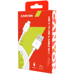CANYON Type C USB Standard cable, 1M, White