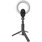 LORGAR Circulus 910, Streaming web camera, 5MP 2592X1944 max resolution, up to 60fps, 1/2.8", Sony STARVIS CMOS image sensor, full glass lens, 5.5'' built-in ring light (1700-14 000K), foldable tripod, auto focus, dual microphones with AI noise reduction,