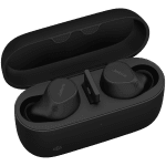 JABRA EVOLVE2 Buds MS, Cradle USB-A MS, Link 380 BT adapter USB-A MS, 30  cm USB-C to USB-A cable, Ear gels, wireless charging pad, warranty