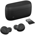 JABRA EVOLVE2 Buds MS, Cradle USB-A MS, Link 380 BT adapter USB-A MS, 30  cm USB-C to USB-A cable, Ear gels, wireless charging pad, warranty