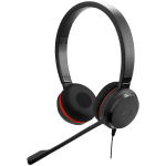 JABRA EVOLVE 30 II UC Stereo USB Headband, Noise cancelling, USB and 3.5 connectivity, with mute-button and volume control on the cord, with leather ear cushion