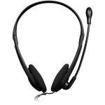 CANYON PC headset with microphone, volume control and adjustable headband, cable 1.8M, Black/Orange