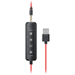 CANYON PC headset HS-07 PC Mic 3.5/USB Flat 2.8m Black