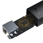 Мрежови адаптер Baseus WKQX000001 USB-A към RJ45 Ethernet 100Mbps черен