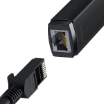 Мрежови адаптер Baseus WKQX000001 USB-A към RJ45 Ethernet 100Mbps черен