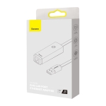 Мрежови адаптер Baseus WKQX000001 USB-A към RJ45 Ethernet 100Mbps черен