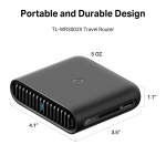 Двубандов Wi-Fi 6 преносим рутер за пътуване TP-Link TL-WR3002X AX3000